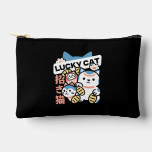 Bolsito Accesorio Pequeño Arte de Gato Afortunado – Maneki Neko con Moneda d