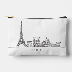 Bolsito Accesorio Pequeño Arte de línea del horizonte minimalista de París