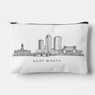 Bolsito Accesorio Pequeño Arte de línea minimalista del horizonte de Fort Wo