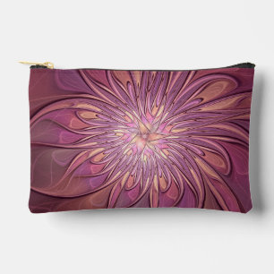 Bolsito Accesorio Pequeño Arte floral fractal moderno abstracto colores de b