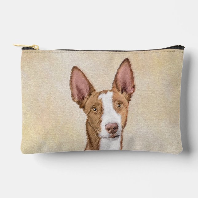 Bolsito Accesorio Pequeño Arte ibicenco de perro original rojo liso (Anverso)