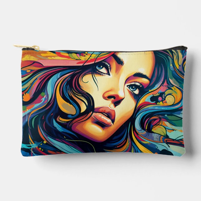 Bolsito Accesorio Pequeño Arte pop femenino pequeño (Anverso)