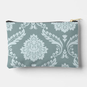 Bolsito Accesorio Pequeño Arte Rococó Damask I Azul Huevo de Pato+Verde Teal