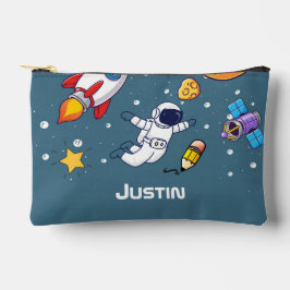 Bolsito Accesorio Pequeño Artículos Escolares Personalizados de Astronauta e