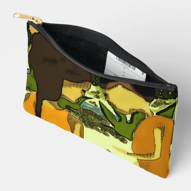 Bolsito Accesorio Pequeño Artistic Jungle Toiletry Bag (Abierto)