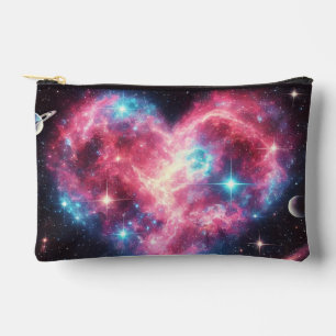 Bolsito Accesorio Pequeño Astronauta Amor Nebula Zipper Pouch