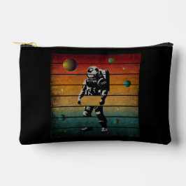 Bolsito Accesorio Pequeño Astronauta Divertido de Moda Espacio Vintage Plane