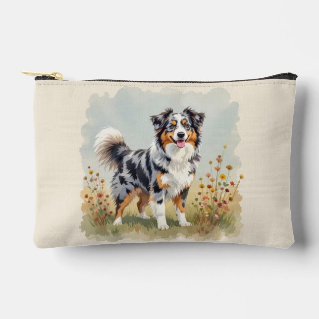 Bolsito Accesorio Pequeño Australian Shepherd Dog Merle Long Tail (Anverso)