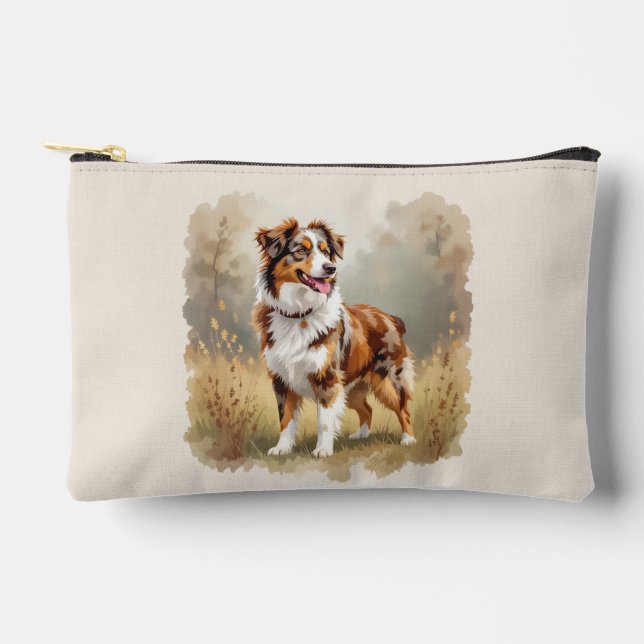 Bolsito Accesorio Pequeño Australian Shepherd Dog Red Merle (Anverso)