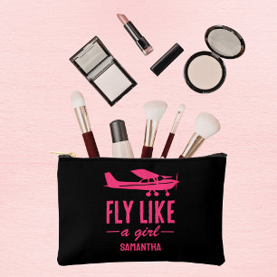 Bolsito Accesorio Pequeño Aviación femenina Avión rosa lindo vuela como una