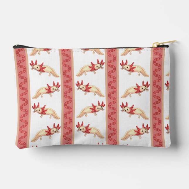 Bolsito Accesorio Pequeño Axotl Stripe Zipper Pouch (Reverso )