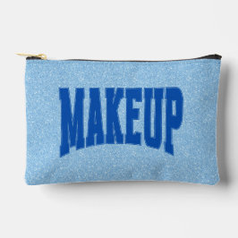 Bolsito Accesorio Pequeño Azul Brillo Falso + Maquillaje NAVAL