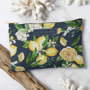 Bolsito Accesorio Pequeño Azul Marino   Amalfi Coast Lemon Blossom Personali