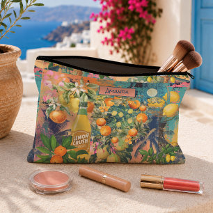 Bolsito Accesorio Pequeño Azulejos de Cítricos de Mayólica Siciliana Naranja