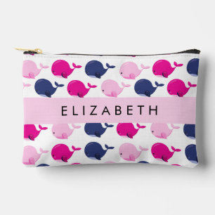 Bolsito Accesorio Pequeño Ballenas, Patrón De Ballenas, Tu Nombre