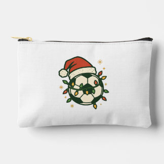 Bolsito Accesorio Pequeño Balón de Fútbol Luces de Navidad Gorro de Santa Di