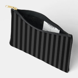 Bolsito Accesorio Pequeño Bandas verticales Elagnat Black & Smoky Black