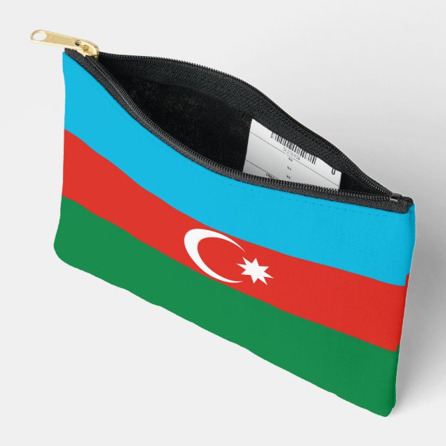 Bolsito Accesorio Pequeño Bandera de Azerbaiyán (Abierto)