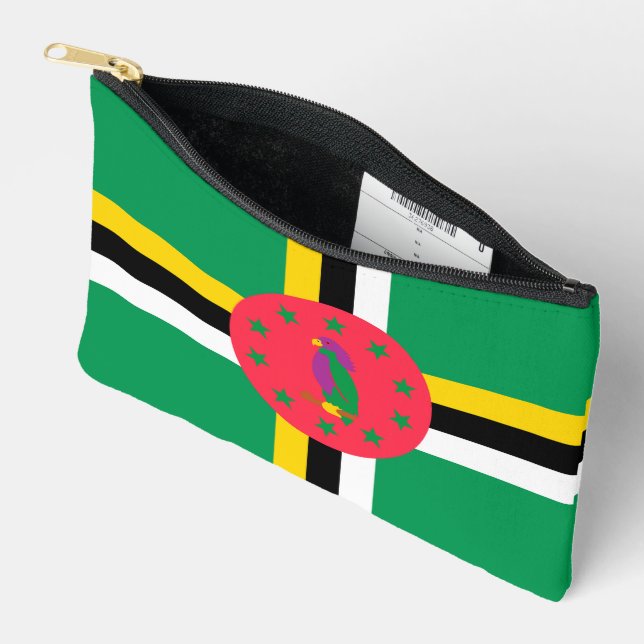 Bolsito Accesorio Pequeño Bandera de Dominica (Abierto)