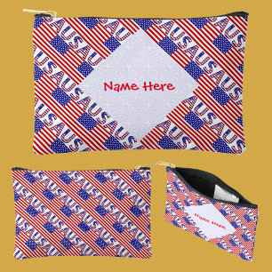 Bolsito Accesorio Pequeño Bandera de EE. UU. Personalizada