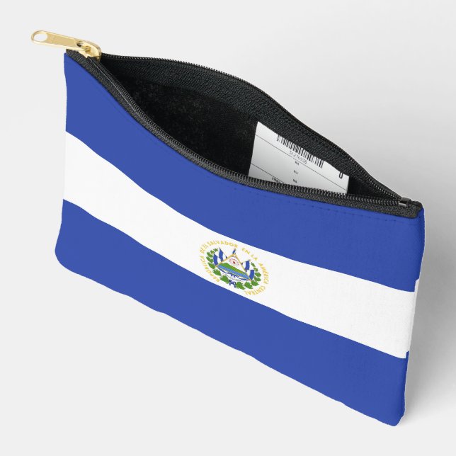 Bolsito Accesorio Pequeño Bandera de El Salvador (Abierto)