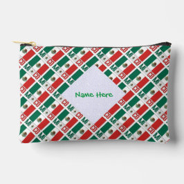 Bolsito Accesorio Pequeño Bandera de México en mosaico personalizada