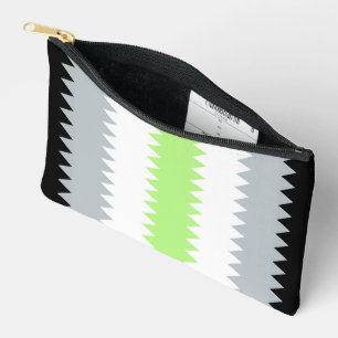 Bolsito Accesorio Pequeño Bandera de Orgullo Agender Groovy Boho ZigZag Abst
