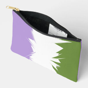 Bolsito Accesorio Pequeño Bandera de orgullo Genderqueer abstracta ZigZag pu