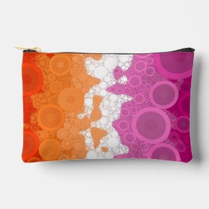 Bolsito Accesorio Pequeño Bandera de orgullo lésbico abstracto bohemio burbu