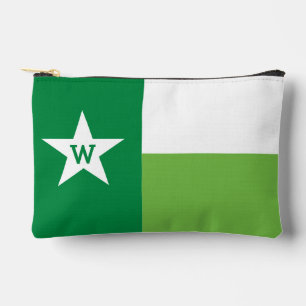 Bolsito Accesorio Pequeño Bandera de Texas de tonos verdes