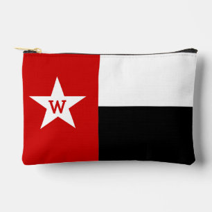 Bolsito Accesorio Pequeño Bandera de Texas Roja y Negra