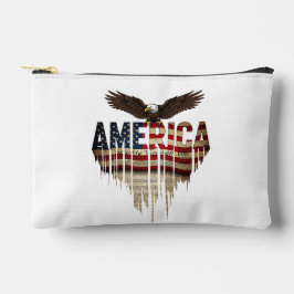 Bolsito Accesorio Pequeño Bandera gruesa de Estados Unidos y águila