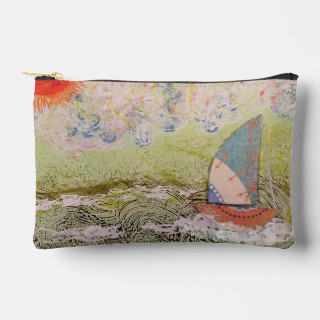 Bolsito Accesorio Pequeño Barco de vela Art Deco (Anverso)