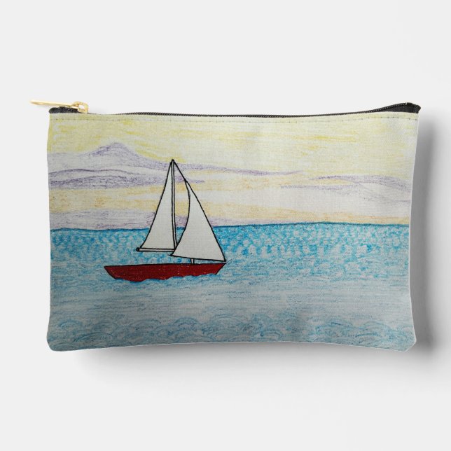 Bolsito Accesorio Pequeño Barco marino Rojo (Anverso)