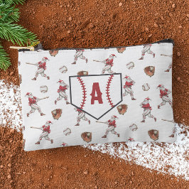Bolsito Accesorio Pequeño Baseball Santa Monogram Christmas