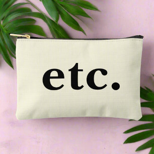 Bolsito Accesorio Pequeño Beige y negro sencillos y limpios, etc. Cursiva