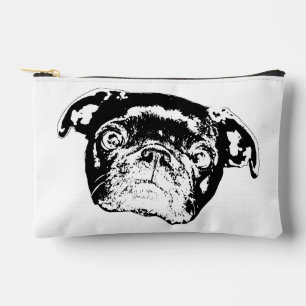 Bolsito Accesorio Pequeño Belleza de Pug Negrita Cremallera