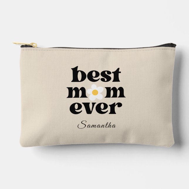 Bolsito Accesorio Pequeño Best Mom Ever Personalized  (Anverso)
