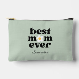 Bolsito Accesorio Pequeño Best Mom Ever Sage Green Personalized