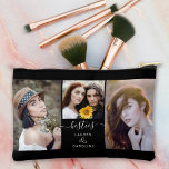 Bolsito Accesorio Pequeño Besties Best Friends Modern Simple Photo Template<br><div class="desc">¡La amistad es algo hermoso y lo mejor para hacer la vida más dulce! Esta moderna bolsa de cosméticos o accesorios para bolsos personalizados celebra esa amistad de una manera encantadora con un collage de 3 fotos para incluir algunas de tus fotos favoritas de tu(s) mejor(s) amigo(s). Personaliza el texto...</div>