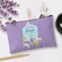 Bolsito Accesorio Pequeño Biblia floral acuarela verso personalizado