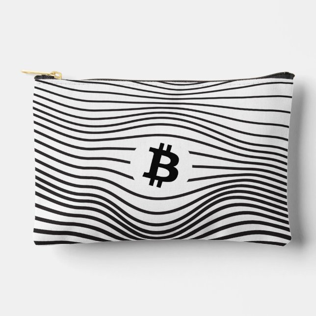 Bolsito Accesorio Pequeño Bitcoin Force (Blanco)  (Anverso)