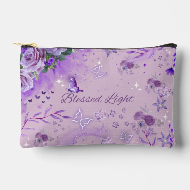 Bolsito Accesorio Pequeño Blessed Light - Enchanted Purple Makeup Bag (Anverso)