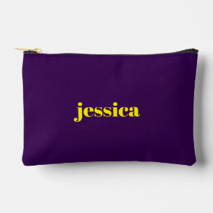Bolsito Accesorio Pequeño Bloque de color minimalista nombre personalizado