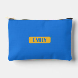 Bolsito Accesorio Pequeño Blue Custom Name Pencil Pouch