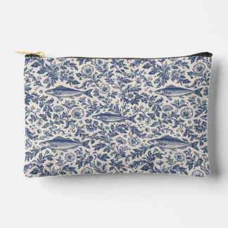 Bolsito Accesorio Pequeño Blue Sardine Chinoiserie Cosmetic Pouch 