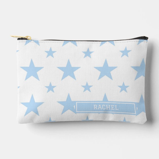 Bolsito Accesorio Pequeño Blue Stars Pattern Constellation Cosmetic & Pencil (Anverso)