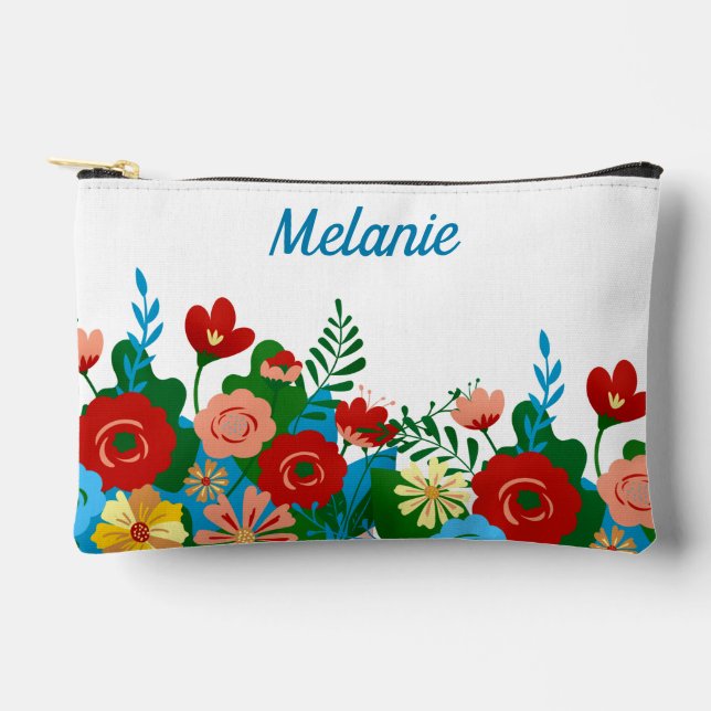 Bolsito Accesorio Pequeño Bluminoso y colorido Bouquet floral personalizado (Anverso)