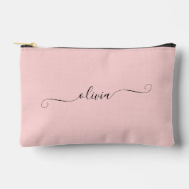 Bolsito Accesorio Pequeño Blush Pink Moderno Script Chic Personalizado