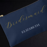 Bolsito Accesorio Pequeño Boda azul opulento<br><div class="desc">Elegante boda de guion dorado con tonos opulentos de azul</div>